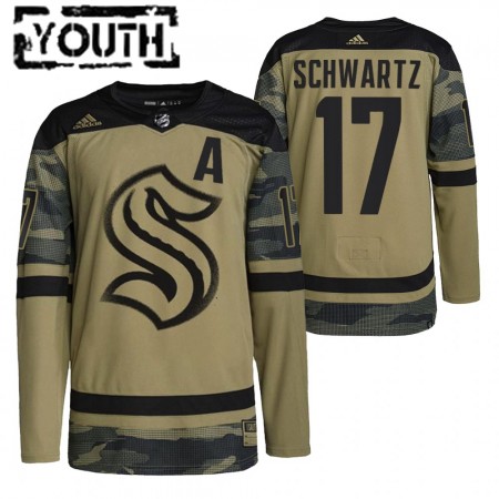 Dětské Hokejový Dres Seattle Kraken Jaden Schwartz 17 2021-22 Salute To Service Camo Authentic
